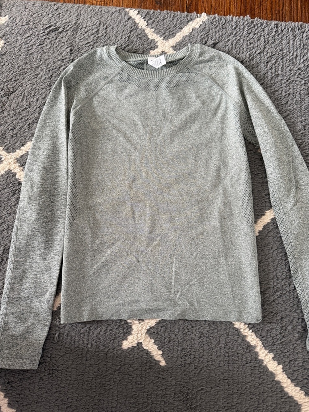 90 Degree By Reflex Light Heathered Green Seamless Zaia Long Sleeve Top - Picture 2 of 8